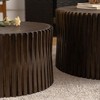 CAVINAS Coffee Table, Wooden Coffee Table with Relief Design, Modern Tea Table for Living Room, Office, Bedroom - 3 of 4