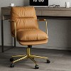 SAINTCY PU Leather Office Chair - Swivel Desk Chair with Adjustable Height, Armrests & Wheels - Rolling Computer Chair for Home, Living Room - 2 of 4