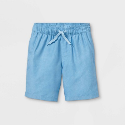 Boys' Solid Swim Shorts - Cat & Jack™ Light Blue XS