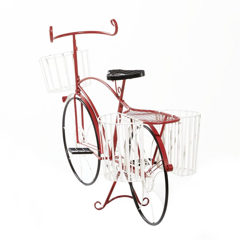 Large Rectangular Metal Bicycle Planter Red - Olivia &#38; May, 5 of 7