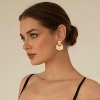 Gold and Silver Boho Hammered Dangling Earrings for Women Modern Statement Finish Dangle Drop Earrings Jewelry - 3 of 4