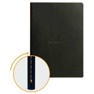 Rhodia Rhodiarama Sewn Spine Notebook - Dot grid 32 Sheets - 6 x 8 1/4 - Black - 1 of 3