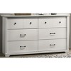 57" PU Paper Lamination 6-Drawer Dressers with Black Metal Handles and Tip-Over Restraint - 2 of 4