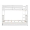 PAGED Simple Wooden Bunk Bed Loft Bed, Twin over Twin Bed Frame with Storage Drawers, Ladder and Guardrail for Kids, Teens, Adults - 4 of 4