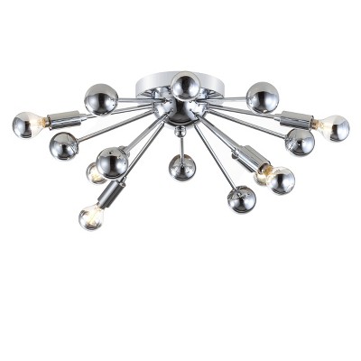 20" Copernicus 7 Light Metal LED Pendant Chrome (Includes Energy Efficient Light Bulb) - JONATHAN Y