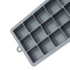 Unique Bargains 15-Cavity Small Square Ice Tray with Lid Hand Wash Only Silicone 7.87"x4.72"x1.30" 1 Pc - 3 of 3