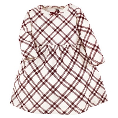 Hudson Baby Girl Cotton Dresses, Red Burgundy Floral, 03 Months Target