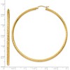 Black Bow Jewelry 2.5mm x 65mm 14k Yellow Gold Knife Edge Diamond-Cut Round Hoops - 4 of 4