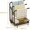 DOMETOUR Sink Caddy Sponge Holder, Dishcloth Holder with Drain Pan, Stainless Steel Kitchen Sink Organizer for Dish Rag Soap Brush - 4 of 4