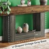 KTMBDW 63" Console Table, Farmhouse 2-Tier Entryway Table with U-Shaped Base, Narrow Long Wood Sofa Table Behind Couch Table for Living Room, Hallway - 4 of 4
