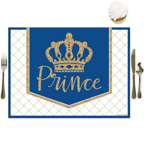 Big Dot Of Happiness Royal Prince Charming Party Table Decorations Baby Shower Or Birthday Party Placemats Set Of 16 Target