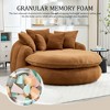 Oversized Oval Chenille Bean Bag Sofa with 3 Large and 2 Small Pillows and Wrap Around Backrest for Adults - 4 of 4