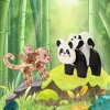 PICASSO-TILES 4 PC Panda & Monkey Character Theme Set Magnetic Tiles, Building Blocks, STEM Toys for Kids 3+ - 3 of 4