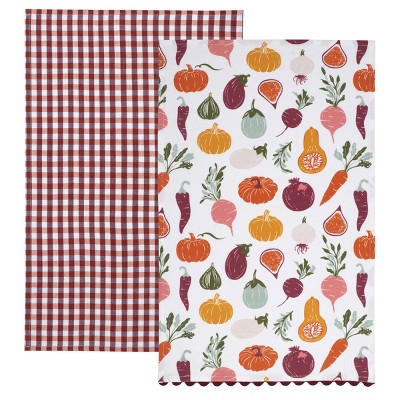 2pk Dishtowels Fall Veggies - Bullseye's Playground™