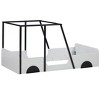 CAVINAS Floor Bed Full Size Modern Wooden Bed Frame with House-Shaped Headboard, Guardrails and Door for Bedroom - 4 of 4