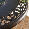 Hannah Round Cast Aluminum Bar Table: Weather-Resistant, Floral Scrollwork, Christopher Knight Home - image 4 of 4