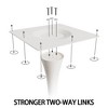 Round Tulip Dining Table for 2-4, MDF Top with Pedestal Base, Mid-Century Style for Home/Office - 3 of 4