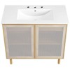 Modway Calla 36" Perforated Metal Bathroom Vanity - 4 of 4