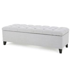 Dexmalle Storage Ottoman,Light Gray - 1 of 4