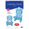 Beistle 3-D 1st Birthday Throne Prop, 7' 1.75" x 3' 9.25", (1/Box) Blue - 3 of 4