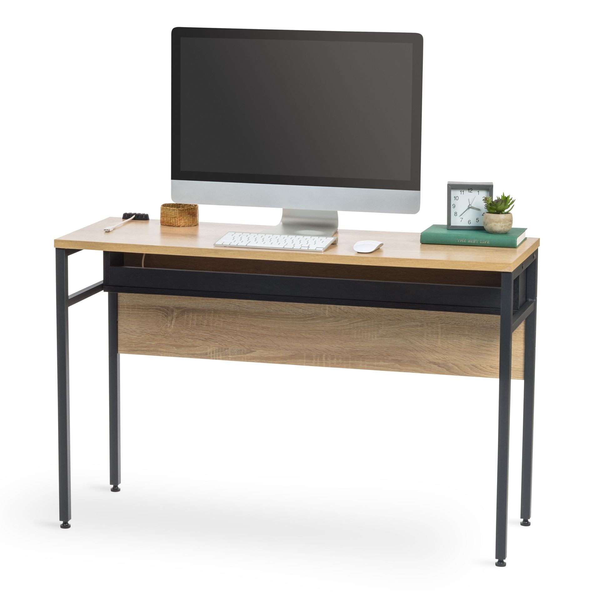 IRIS USA Office Computer Desk With Monitor Stand, organize and Cable Tray