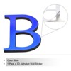 Unique Bargains 3D Acrylic Self-Adhesive Mirror Alphabet Sticker Wall Decals Blue - 3 of 4