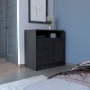 Depot E-Shop Dresser with Spacious 3-Drawer and Single-Door Storage Cabinet - 2 of 4