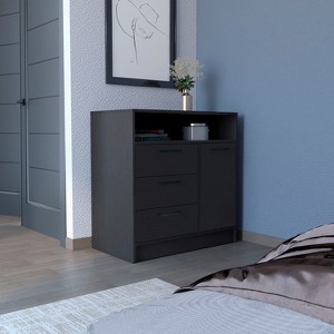 Depot E-Shop Dresser with Spacious 3-Drawer and Single-Door Storage Cabinet - 1 of 4