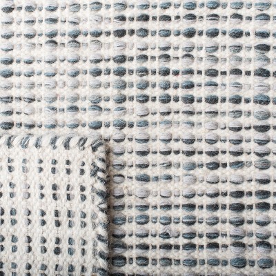 Gray and Ivory Hand-Tufted Wool Rectangular Rug 3' x 5'