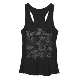 Women's Lost Gods Map of London Racerback Tank Top - 1 of 3