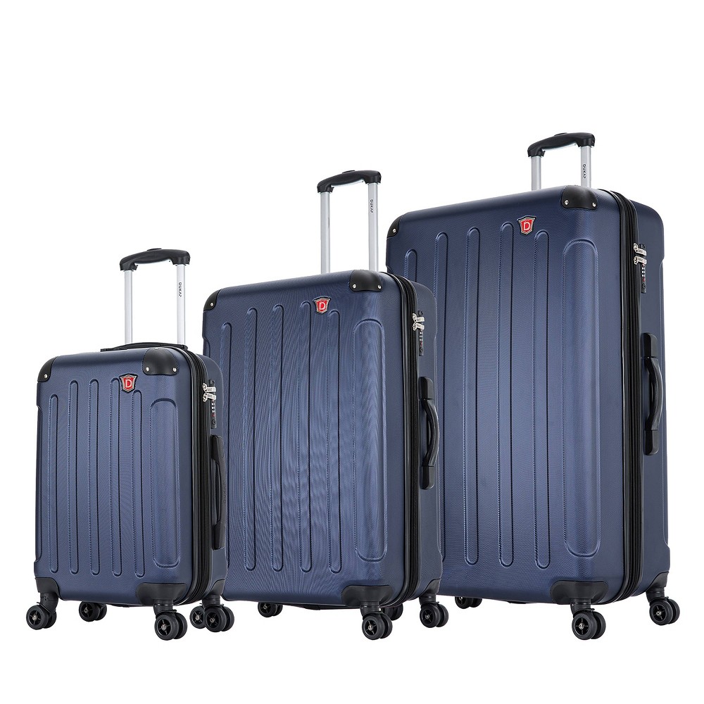 Photos - Luggage Dukap Intely Smart 3pc Hardside Checked  Set with Integrated Weight 