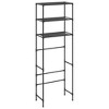 vidaXL 3-Tier Storage Rack over Toilet Black 20.9 in.x11 in.x66.5 in. - 2 of 4