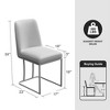Dovelina Upholstered Modern Luxury Dining Chair Set of 2 - 2 of 4
