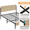 Full Size Platform Bed Frame, Rattan Metal Bed Frame with Headboard and Footboard, Mattress Foundation with Under Bed Storage - 3 of 4