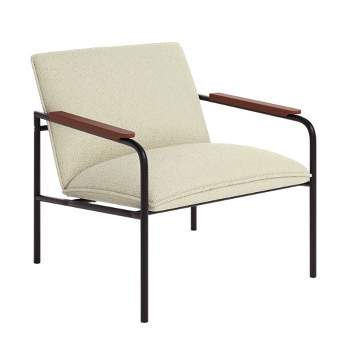 Boulevard Cafe Metal Accent Lounge Chair Ivory - Sauder