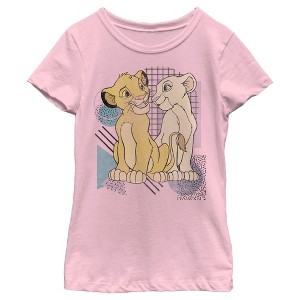 Girl's Lion King Retro Cub Love T-Shirt - 1 of 4