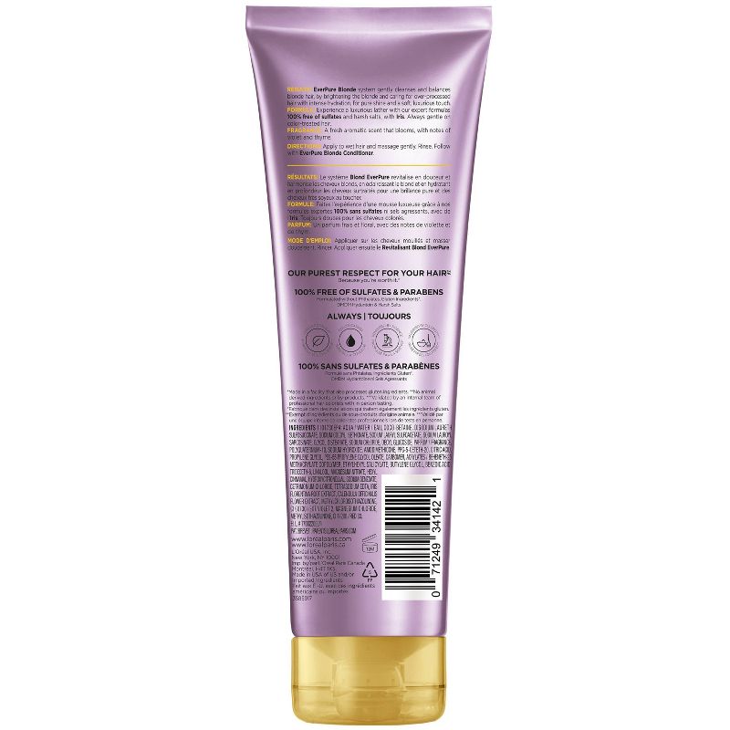 L'Oreal Paris EverPure Sulfate Free Blonde Shampoo - 8.5 fl oz, 2 of 9