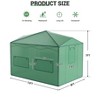 Outdoor Greenhouse, 6 x 8 ft Portable Walk-In Greenhouse with Roll-Up Zipper Entry Door and Roll-Up Side Windows, Instant Pop-Up Canopy - 4 of 4