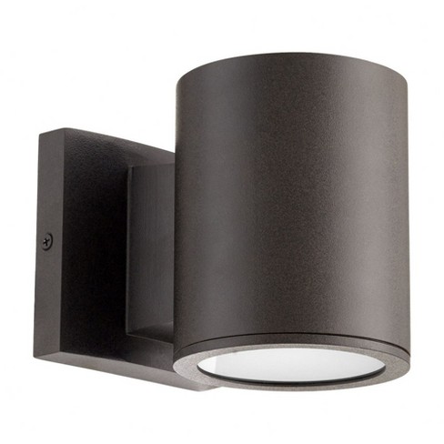 Quorum Lighting Cylinder Led Outdoor Wall Mount, 1 Light, Oiled Bronze ...