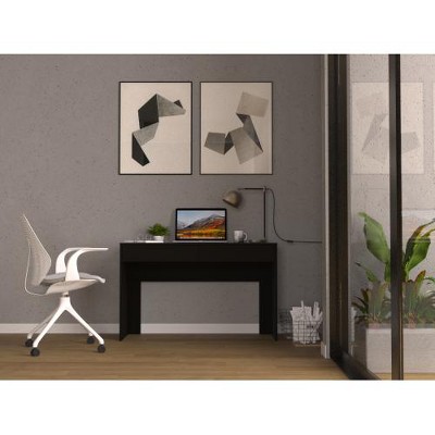 Anybear Black Computer Desk with Two Drawers Writing
