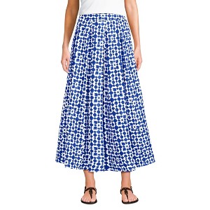 Lands' End Women's Poplin Godet Maxi Skirt - 1 of 4