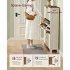 Farmhouse Shoe Storage Cabinet with 3 Flip Drawers, Freestanding Narrow Shoe Organizer, Fits 18 to 24 Pairs, White - 3 of 4