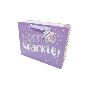 Bows And Sparkles Happy Birthday To You Girls' Large Gift Bag - 1 of 3