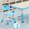 Kids Table and 6 Chairs Set, Height Adjustable Toddler Table and Chair Set with Graffiti Desktop and Non-Slip Legs, Max 300lbs Activity Art Table - 4 of 4