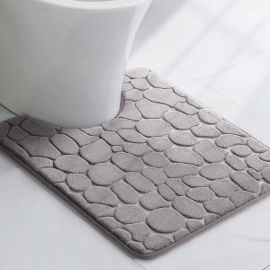 Evideco French Home Goods 3D Pebble Memory Foam Bath Mats - Bath Mat, Runner Mat, and Contour Mat Available in 10 Colors - 1 of 4