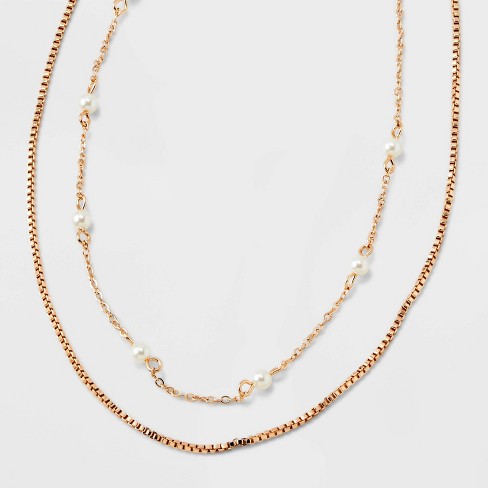 Ball Chain Multi-strand Necklace - A New Day™ Gold : Target