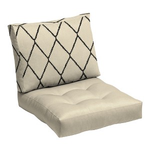 ARDEN Outdoor Plush Modern Tufted Blowfill Deep Seat Set, 24 x 24, Rain-Proof, Fade Resistant, Deep Seat Bottom and Back Cushion 24 x 24 - 1 of 4