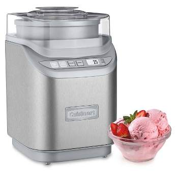 Cuisinart ICE-100 Compressor Ice Cream and Gelato Maker, Black Stainless 