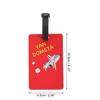 Unique Bargains Cartoon Letter Airplane Luggage Tag Red 1 Pc - 2 of 4