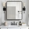 Wooakway Recessed or Wall Mount Medicine Cabinet 16 x 24 Inch Bathroom Mirror Cabinet with HD Mirror, Black - 2 of 4